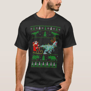 Camiseta Dinossauro Feio Papais noeis De Xmas Andam Rex Din