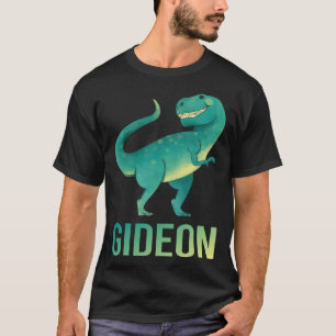 Camiseta Dinossauro Feliz - Nome do Gideon