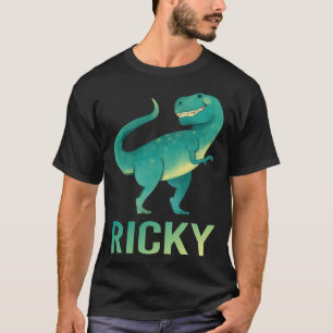Camiseta Dinossauro Feliz - Nome Ricky