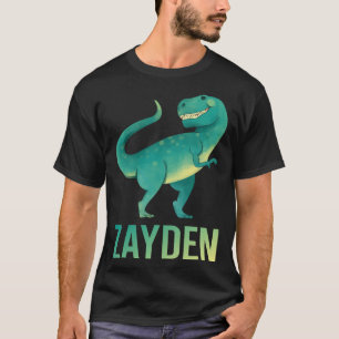 Camiseta Dinossauro Feliz - Nome Zayden