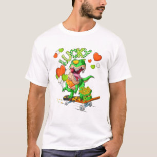 Camiseta Dinossauro Feliz Rua Pat Trex Day Dino St Patricks