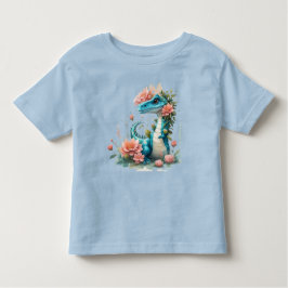 Camiseta Dinossauro Floral