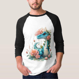 Camiseta Dinossauro Floral