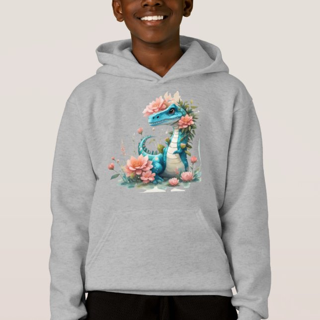 Camiseta Dinossauro Floral (Frente)