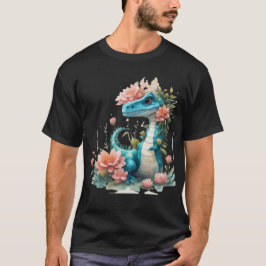 Camiseta Dinossauro Floral