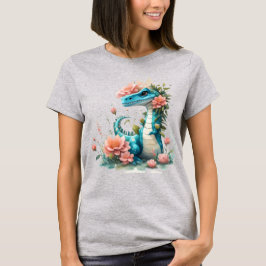 Camiseta Dinossauro Floral