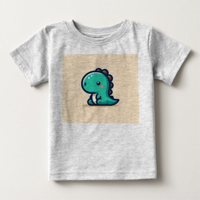 Camiseta dinossauro fofo (Frente)