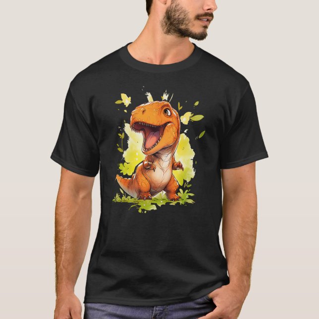 Camiseta Dinossauro fofo amante de dinossauro engraçado beb (Frente)