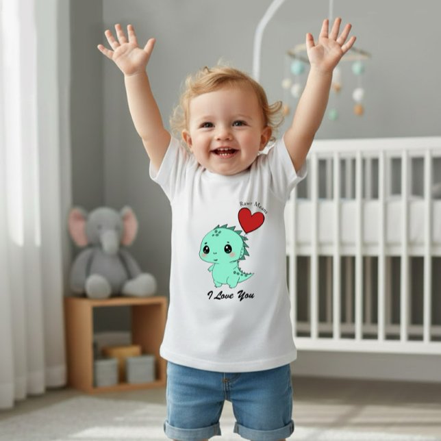Camiseta Dinossauro Fofo de Menta (Criador carregado)