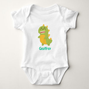 Camiseta Dinossauro Fofo e Feliz para Bebê Menino
