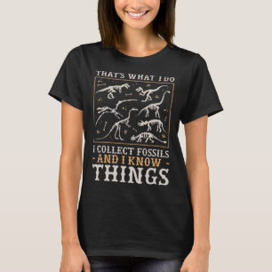 Camiseta Dinossauro Fóssil Skeleton Paleontology Science Di