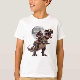 Camiseta Dinossauro Funny Sasquatch Andando De Pé Grande