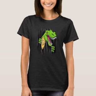Camiseta Dinossauro Funny Trex Tearing Out Of T Para Rapaze