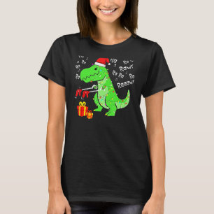 Camiseta Dinossauro Gato Fa Ra Ra Rawr Rawr Natal Rex Xma