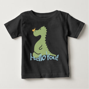 Camiseta Dinossauro Gelado e Bebê Borboleta