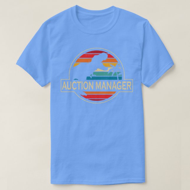Camiseta Dinossauro Gerente de Leilões (Frente do Design)