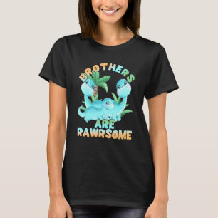 Camiseta Dinossauro Irmão 3 Irmãos Grande Pequeno Rawy Médi