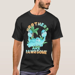 Camiseta Dinossauro Irmão 3 Irmãos Grande Pequeno Rawy Médi