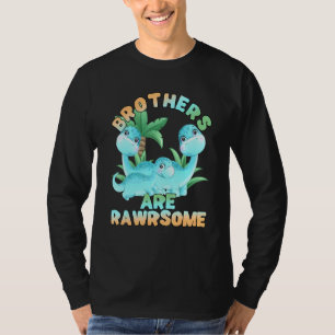 Camiseta Dinossauro Irmão 3 Irmãos Grande Pequeno Rawy Médi