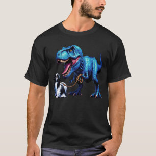 Camiseta Dinossauro Japonês Chin Andando Cachorro