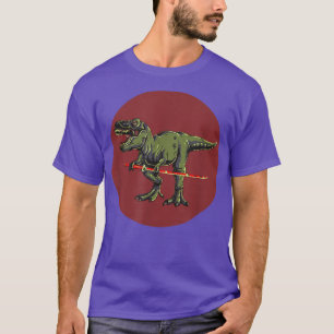 Camiseta Dinossauro Japonês Samurai TRe com Katana Dinossau