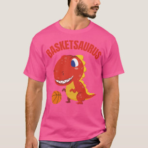Camiseta Dinossauro Jogando Basquete