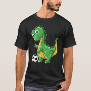 Camiseta Dinossauro jogando futebol Dino Sports
