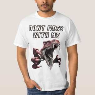 Camiseta dinossauro louco - não mexa comigo
