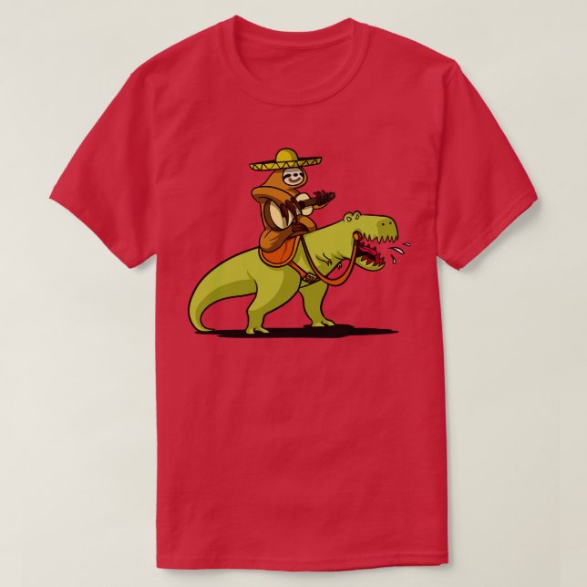 Camiseta Dinossauro Mexicano Circular TRex (Frente do Design)