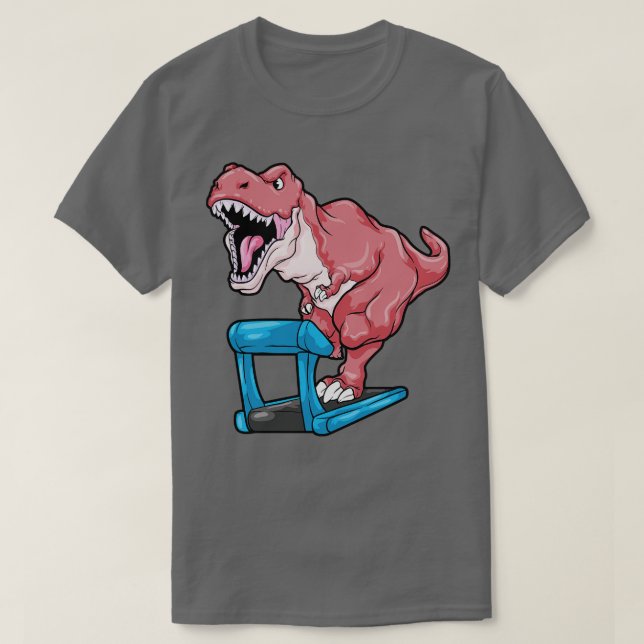 Camiseta Dinossauro na Corrida na passadeira (Frente do Design)