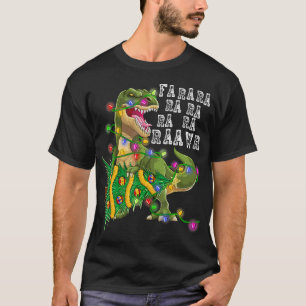 Camiseta Dinossauro Natal Fa Ra Rawr Tree Rex Boys Xmas G
