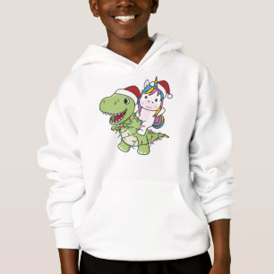 Camiseta Dinossauro Natal Unicórnio Winter T-Rex Dino