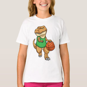 Camiseta Dinossauro no Esporte com Basquete