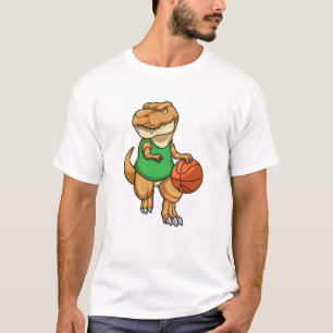 Camiseta Dinossauro no Esporte com Basquete