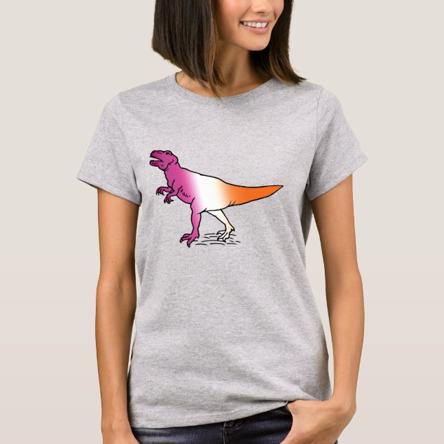 Camiseta DINOSSauro ORGULHO LÉSBICO (Frente)