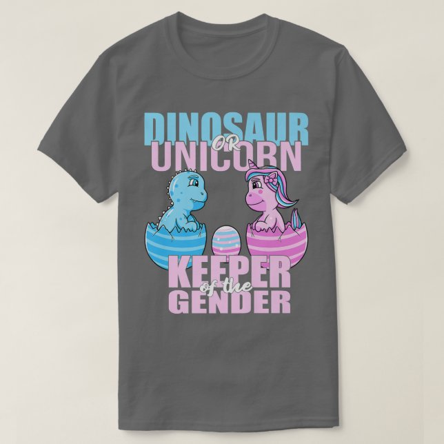 Camiseta Dinossauro ou Guardião do Unicórnio do Gênero Reve (Frente do Design)