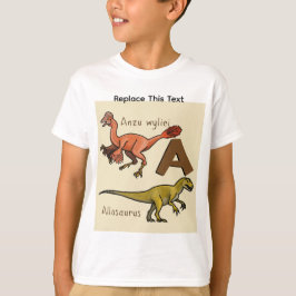 Camiseta Dinossauro ou Letra A de Animal Pré-Histórico
