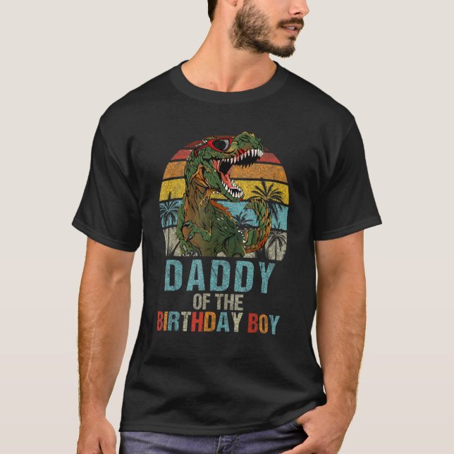 Camiseta Dinossauro pai Da Família Aniversário Que Correspo (Frente)