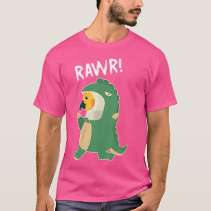 Camiseta Dinossauro Papagaio Preguiçoso Figurino Engraçado