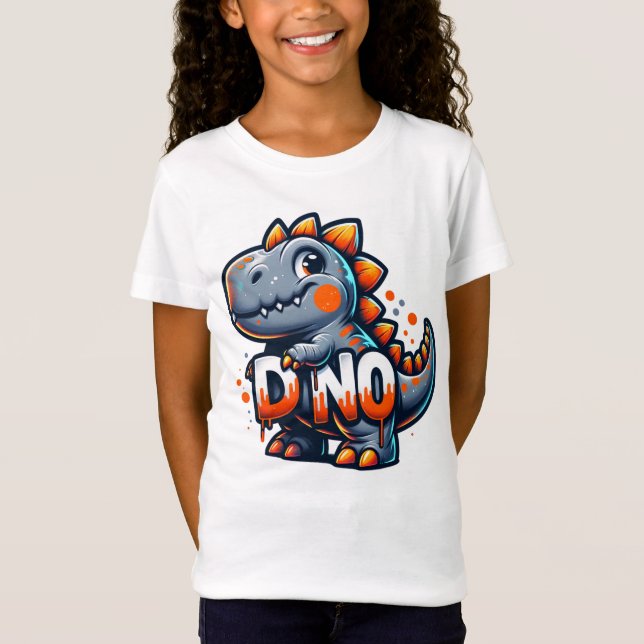 Camiseta Dinossauro para Crianças (Frente)