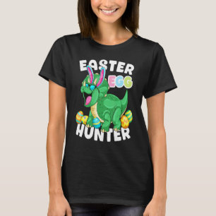 Camiseta Dinossauro Páscoa Caçador De Ovos Triceratops Coel