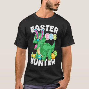Camiseta Dinossauro Páscoa Caçador De Ovos Triceratops Coel
