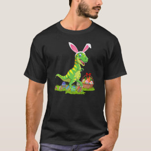 Camiseta Dinossauro Páscoa De Ovo Caçando Páscoa De Dinossa