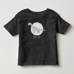 Camiseta Dinossauro Personalizado do Toddler Boy com Nome