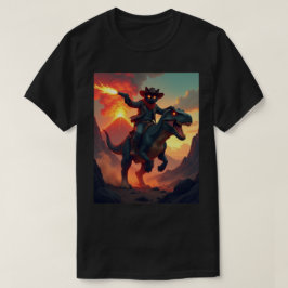 Camiseta Dinossauro Piloto De Gato De Cowboy Epic | Fantasy