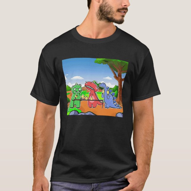 Camiseta Dinossauro: Prática De Boco No Período Triássico (Frente)