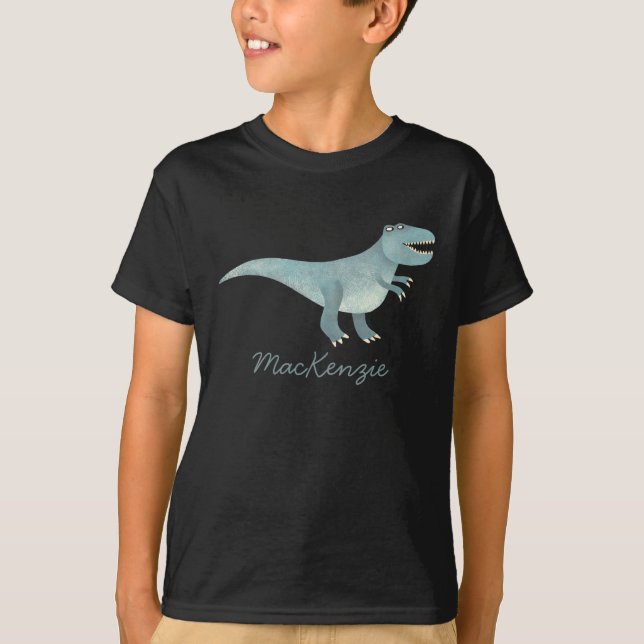 Camiseta Dinossauro Pré-Histórico T-Rex Cute Personalizado (Frente)
