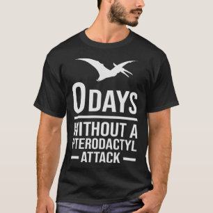 Camiseta Dinossauro Presente 0 Dias sem Ataque Pterodátilo