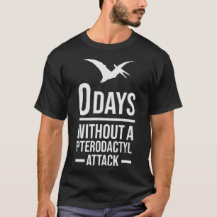 Camiseta Dinossauro Presente 0 Dias sem Ataque Pterodátilo
