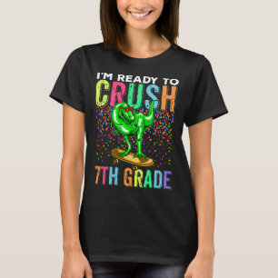 Camiseta Dinossauro Primeiro Dia De Aula 7ºano Skate
